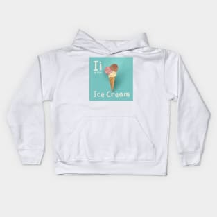 I is for Ice Cream Kids Hoodie